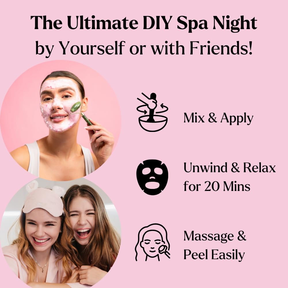 Bulgarian Rose Hydrating Jelly Face Mask - Brightening & Nourishing with Free Jade Roller | 23 Oz Professional Vajacial Mask