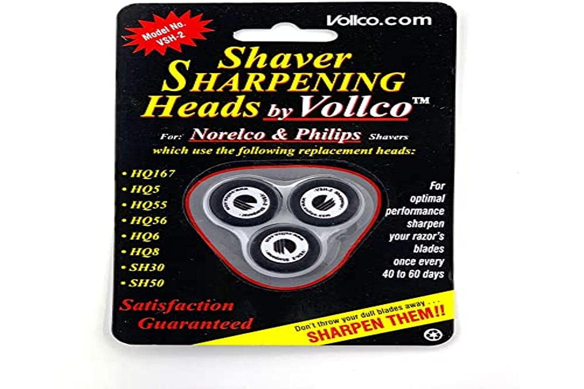 Vollco Replacement Shaver Heads VSH-2 Black - Compatible with HQ167, HQ177, HQ5, HQ55 & More Philips Norelco Razors