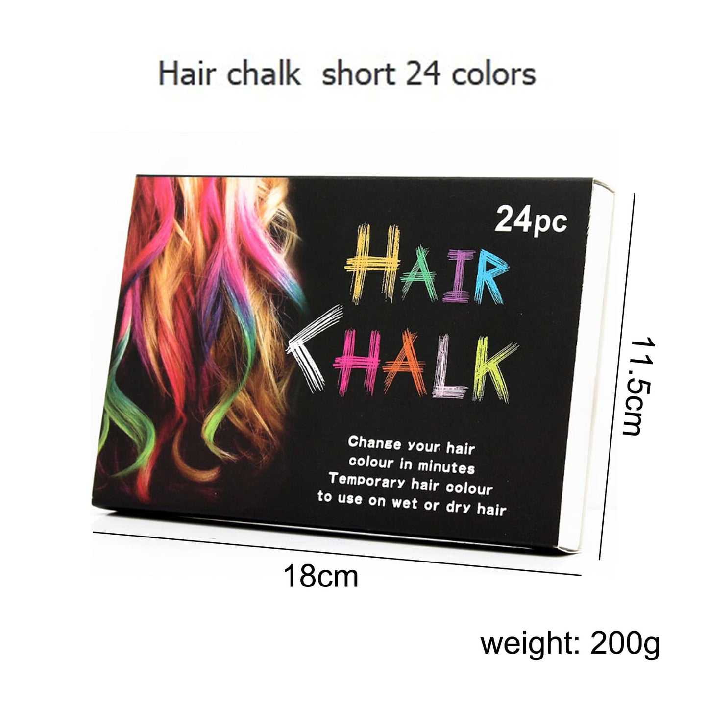 Joyeee 24 Colors Hair Chalk for Birthday, Cosplay, and Masquerade - Washable, Easy Application, Christmas Gifts for Girls and Teens