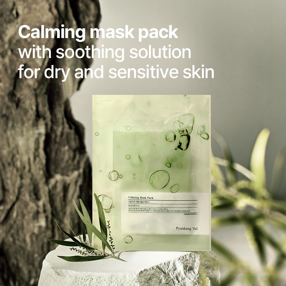 Pyunkang Yul Ceramide Calming Face Mask Pack - 10 PCS Korean Skin Care with Panthenol & Hyaluronic Acid
