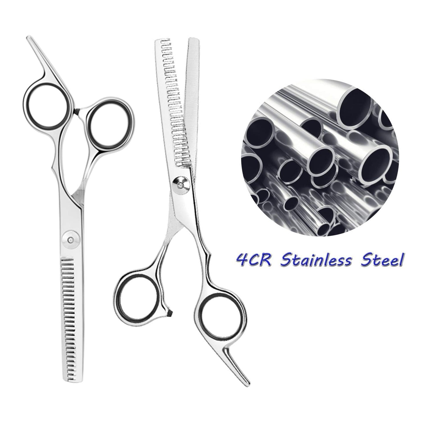 Essoy Professional Thinning Shears - 6.5-Inch Hair Cutting Scissors with Stainless Steel Blades, Fine Adjustment Screw for Home Salon, Barber and Hairdressing
