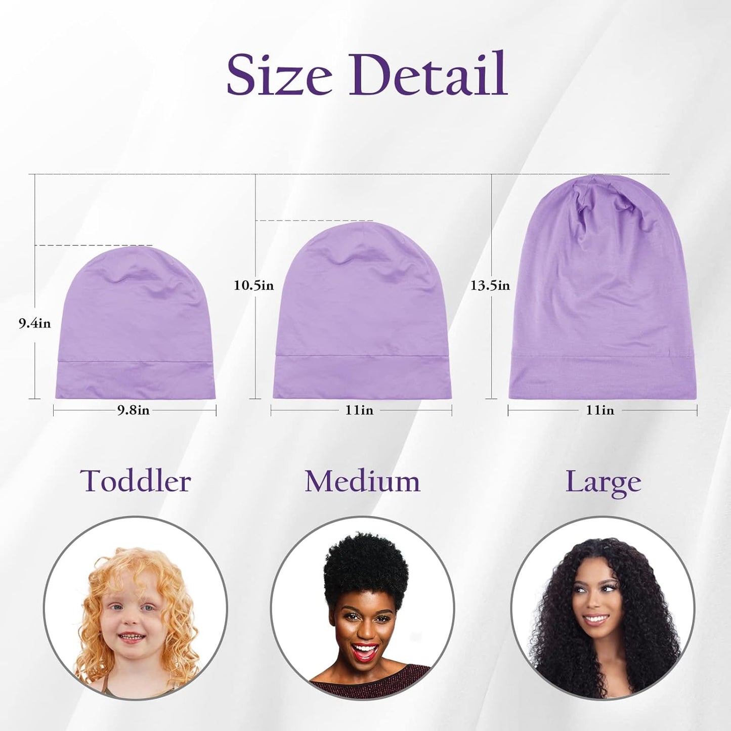 100% Silk Dreadlock Cap & Bonnet for Sleeping - Extra Large Hair Cover for Men & Women