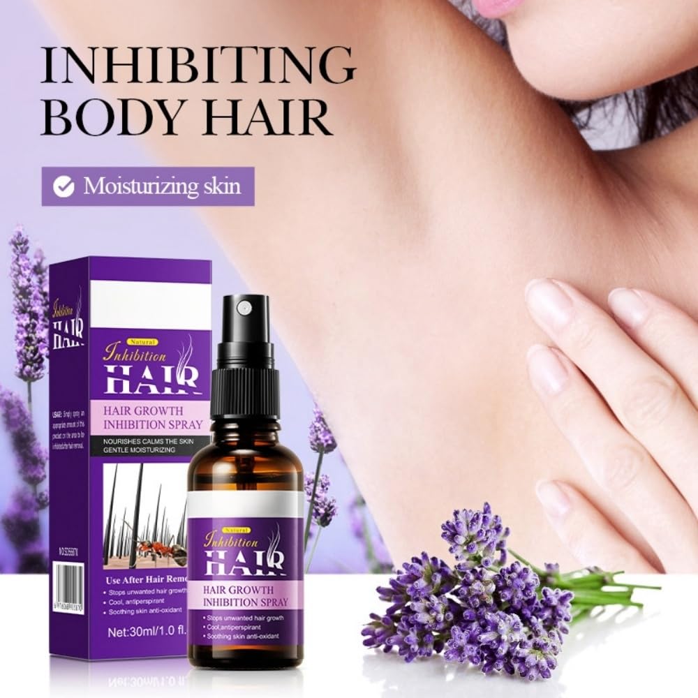 Hair Inhibitor Spray, Hair Inhibitor For Face, Soothing Hair Growth Inhibitor for Face, Underarms, Legs, More, Hair Inhibitor, After Wax Care for Women & Men.