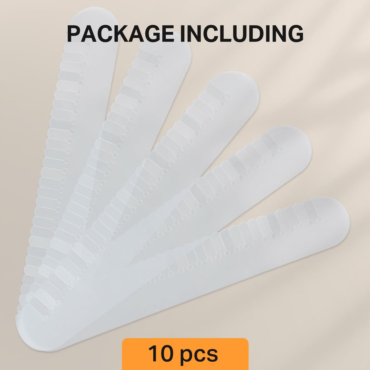 DOORES 10 Pcs Heat Shield Guards for Hair Extensions, Multi Hole Spacers Templates for Hair Extension Bonding, Fusion Keratin Glue Heat Protector Shield Clear PVC