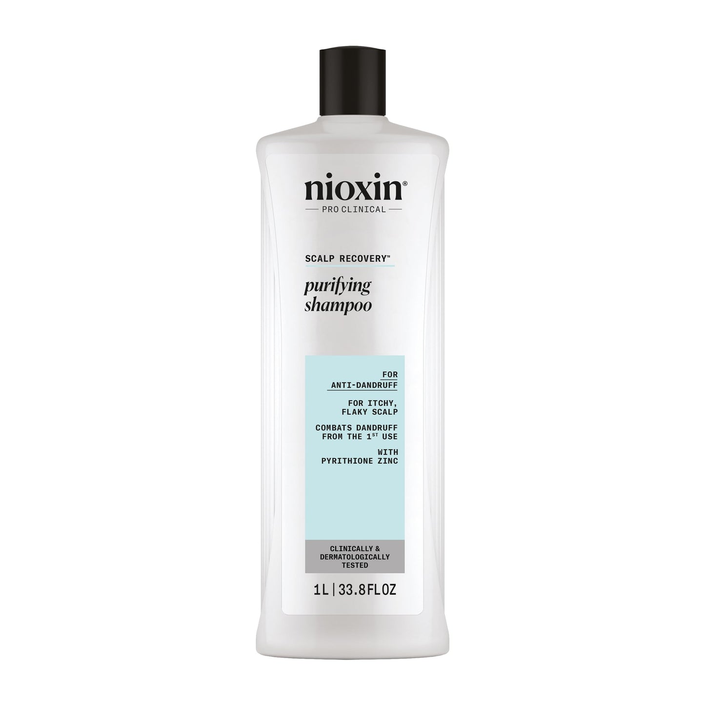 Nioxin Scalp Recovery Purifying Shampoo | For Dandruff and Itchy Scalp | With Pyrithione Zinc and Green Tea Extracts| 33.8 Fl oz.