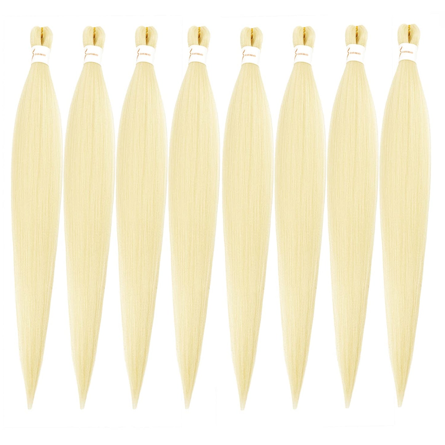 8 Packs 20-Inch Ombre Pre-Stretched Braiding Hair - Soft Yaki Texture Extensions