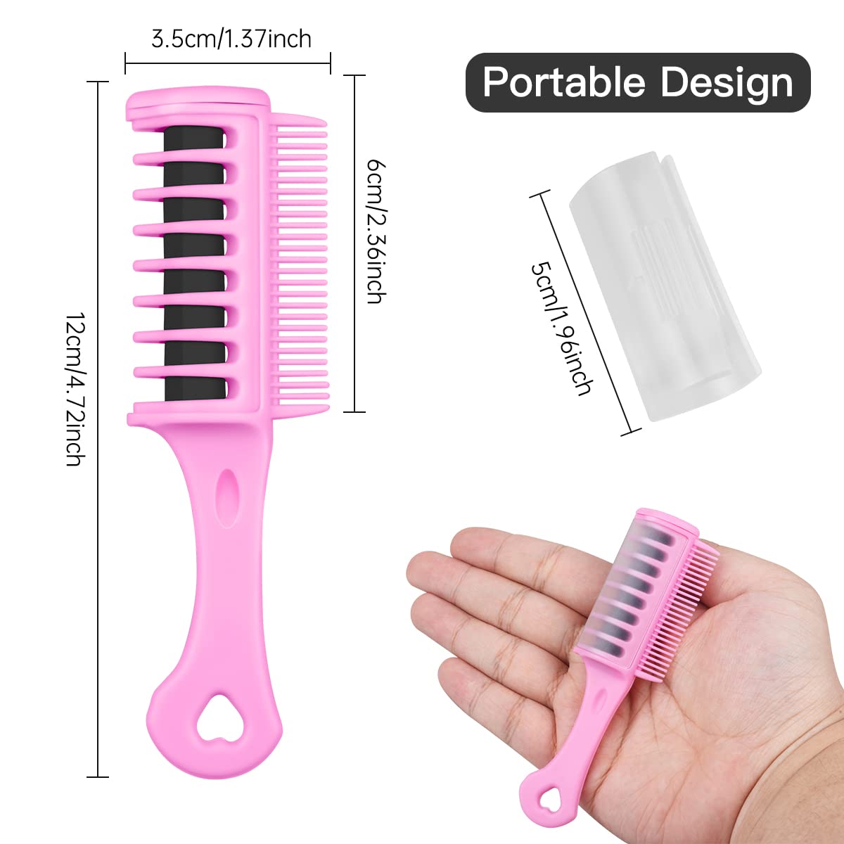 New Hair Chalk Comb for Girls Kids with light hair, Washable Temporary Hair Color Dye for Kids Age 5 6 7 8 9 10+ Birthday Gift Cosplay DIY, Christmas (Blue, Pink, Purple, Green, Red, Black)