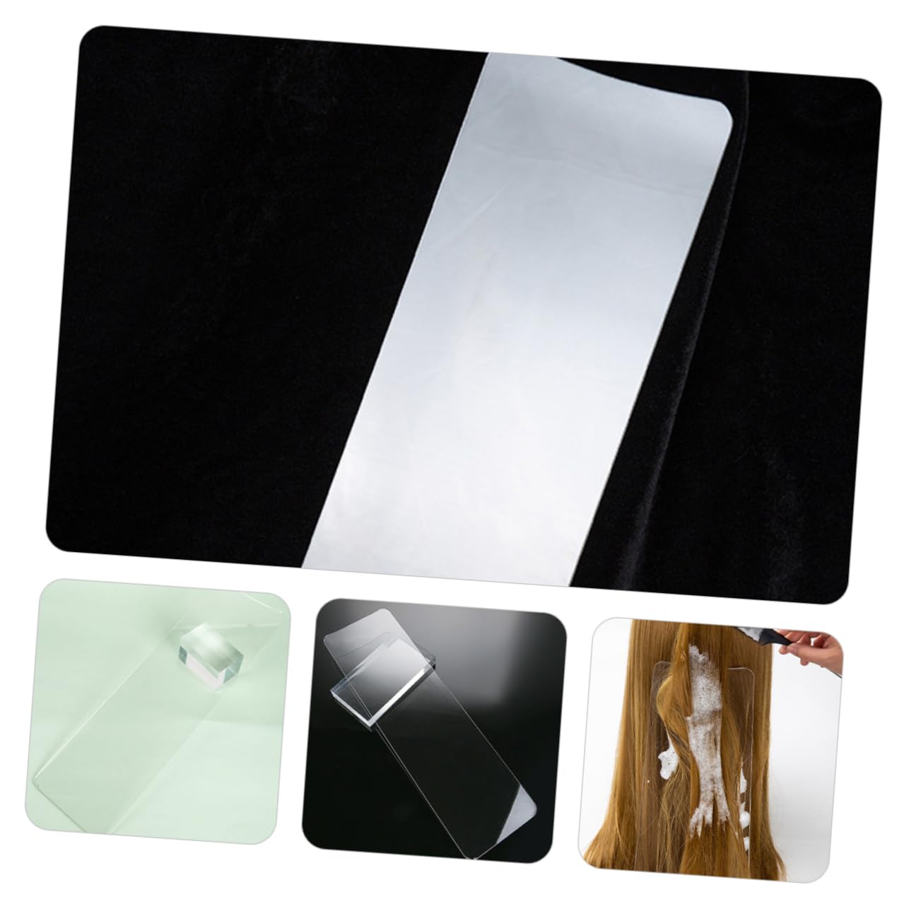 Beatifufu 2Pcs Clear Hair Highlighting Board Dye Paddle Professional Hair Coloring Tool Highlighting Foil Board for Salon and Home Use Non Tooth Design for Easy Application