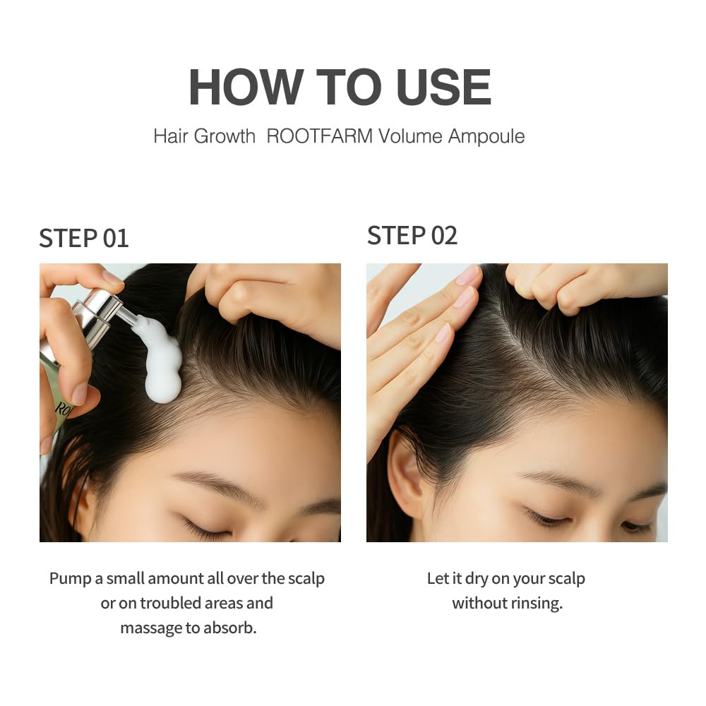 Rootonix Rosemary Scalp leave‑in Tonic – Sparkling Nutrient Foam with Rosemary, Biotin, Caffeine - Hair Growth Serum - 3.38 fl. oz. (100ml)