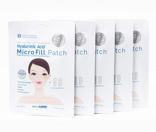Instant Lift Hyaluronic Acid Micro Fill Patch - 5 Pack for Youthful Skin