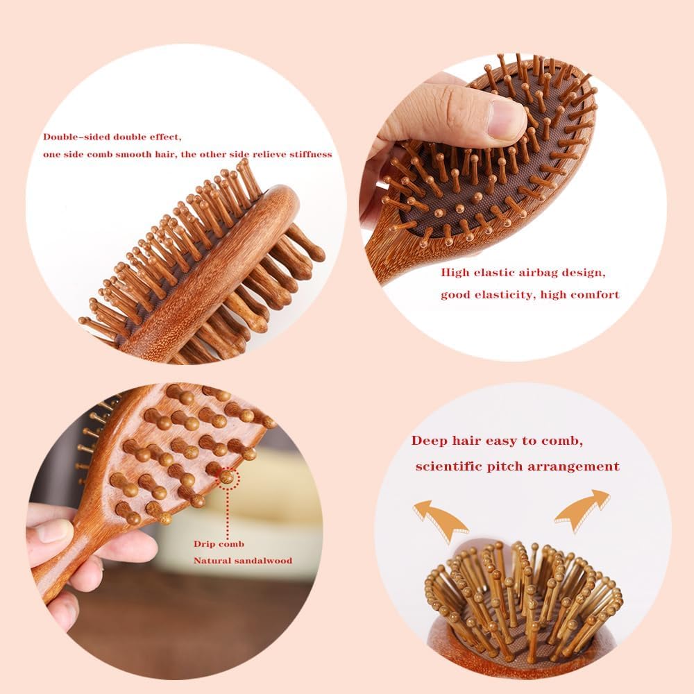 Air Cushion Massage Comb for Hair Growth | Scalp Stimulating Loc Brush for Sisterlocks