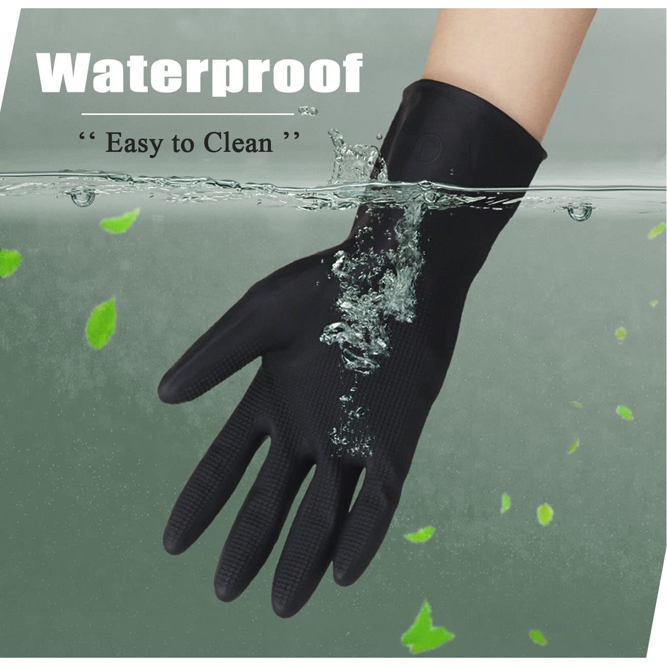 VOVCIG Hair Dye Gloves,Professional Hair Coloring Accessories for Hair Salon Hair Dyeing,2pcs(1 left+1 right),black