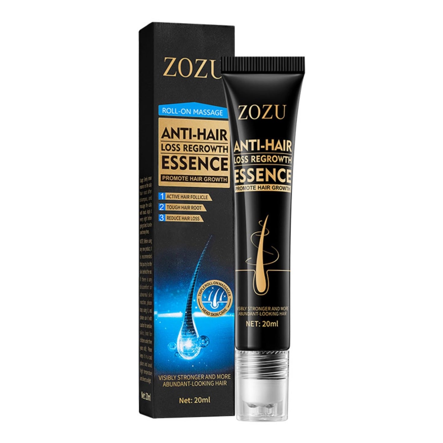 REPIMA 8 Pack For ZOZU Anti Hair Loss,Hair Regrowth Serum.Roll on Hair Treatment 20ml