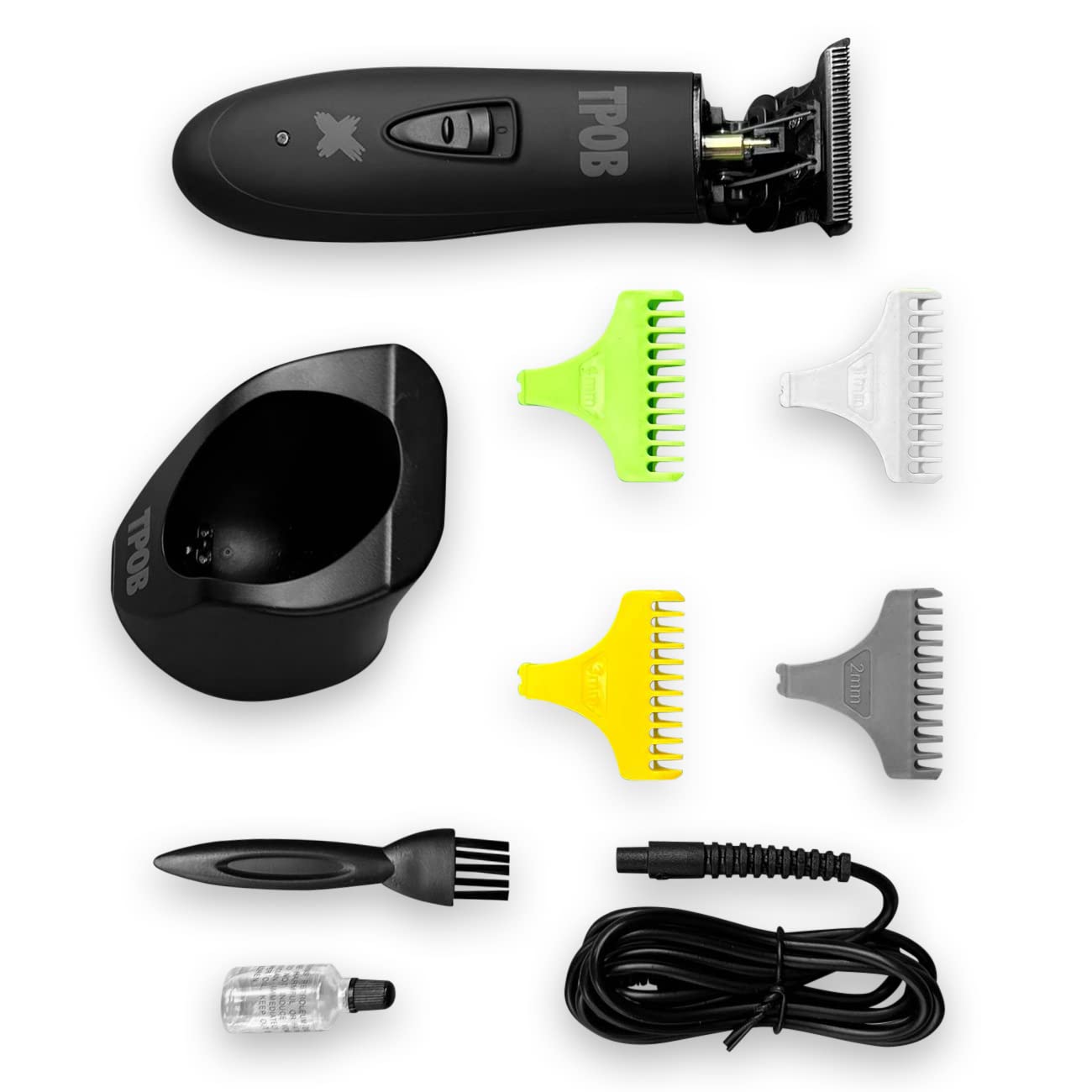 TPOB Ghost X Beard Trimmer Hair Clippers for Men, Professional Hair T-Blade Trimmer Cordless Rechargeable Edgers Clippers Electric Beard Shaver (Ghost X Blackout)