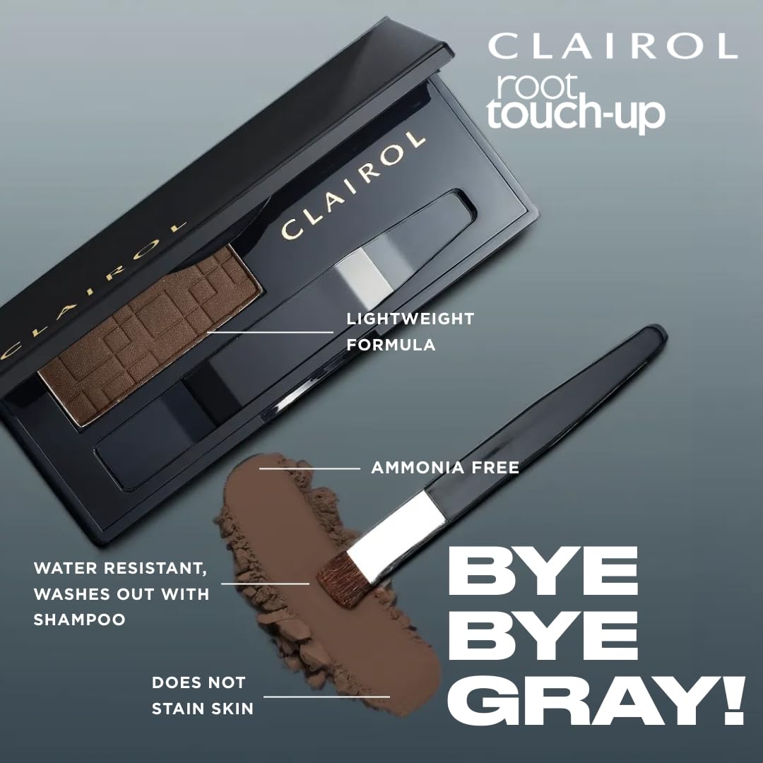 Clairol Root Touch-Up Temporary Concealing Powder, Medium Brown Hair Color, Pack of 1