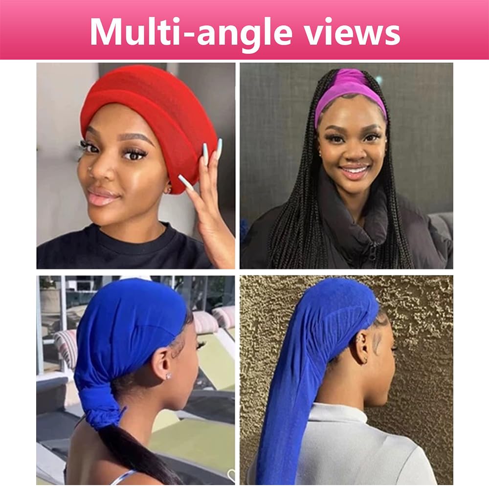 Hair Weave Sleeve for Locs, Hair Sleeves for Locs Women Hairweave Sleeve for Locs with Drawstring, Haircare Haircharms with Band, Fashionable Design, Lightweight & Stretchable, Extra-Wide (Black)