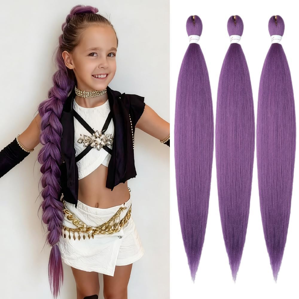 8 Packs 20-Inch Ombre Pre-Stretched Braiding Hair - Soft Yaki Texture Extensions