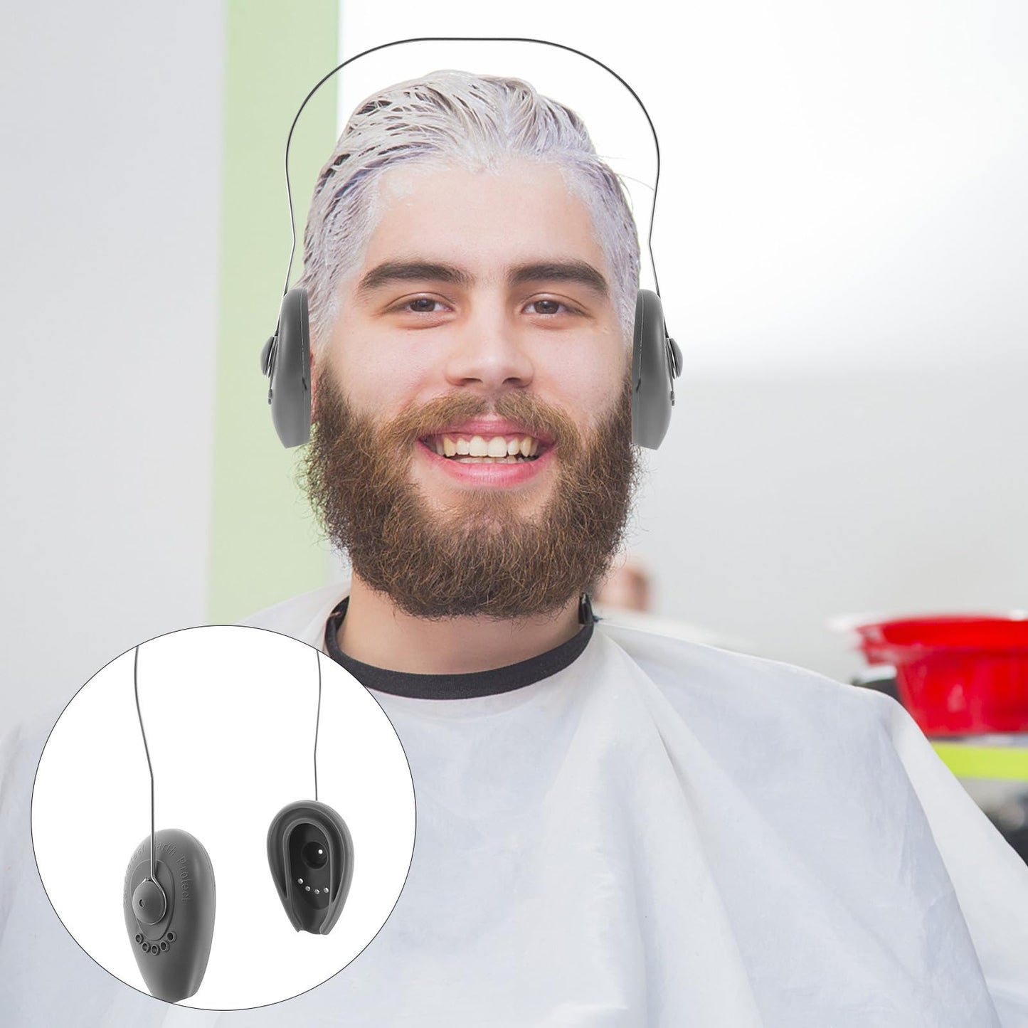 NOLITOY Waterproof Silicone Hairdressing Ear Covers, Reusable Silicone Ear Caps for Hairdressing Dye Coloring Protector Hair Salon Styling