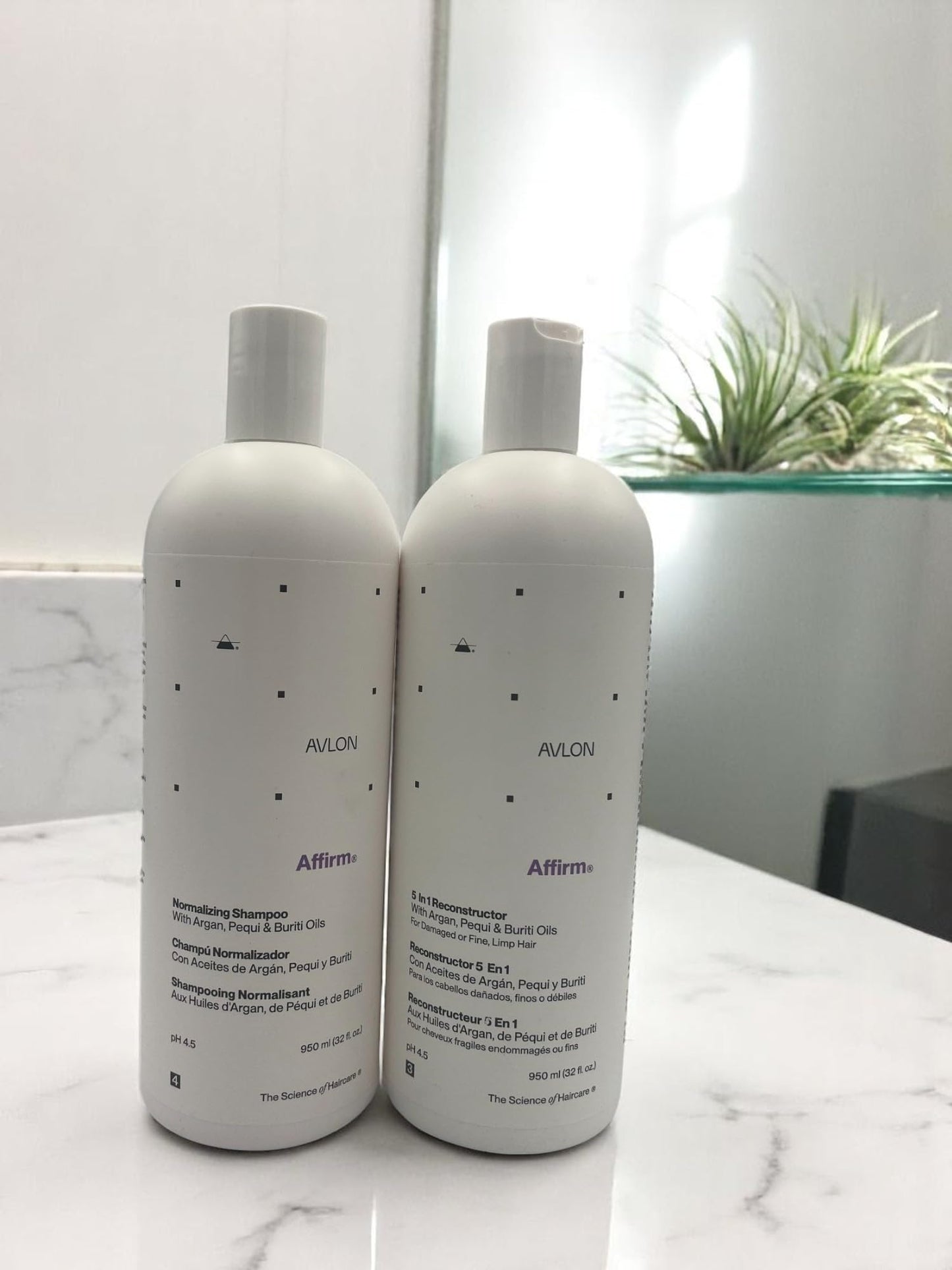 Avlon - Affirm 5 In 1 Reconstructor -and Normalizing Shampoo Combo - 32 Oz - Hair Repair