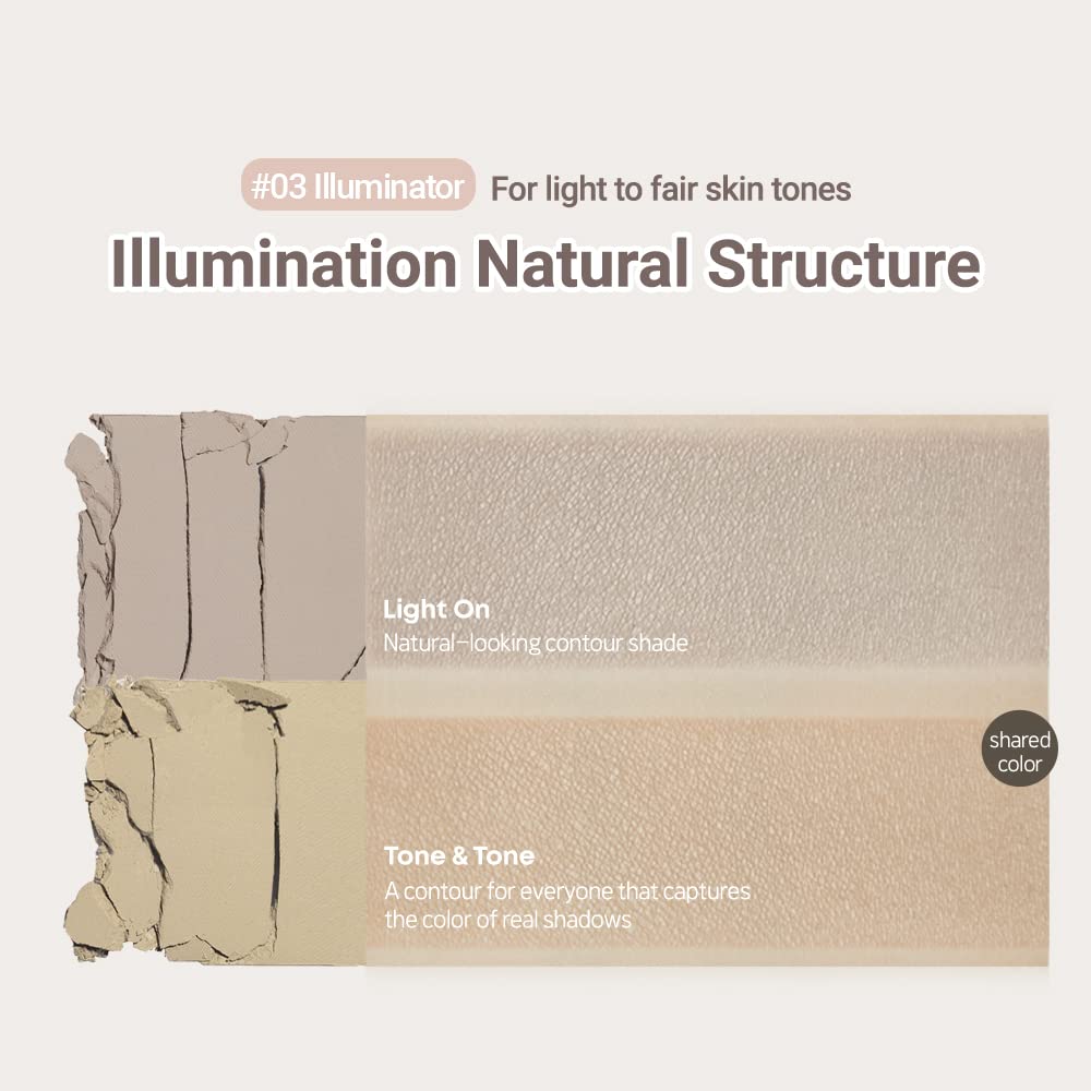 ETUDE Contour Powder Palette - Bronzer & Highlighter for Effortless Face Definition | Smooth Velvety Texture, Natural Finish | Ideal Korean Makeup Gift