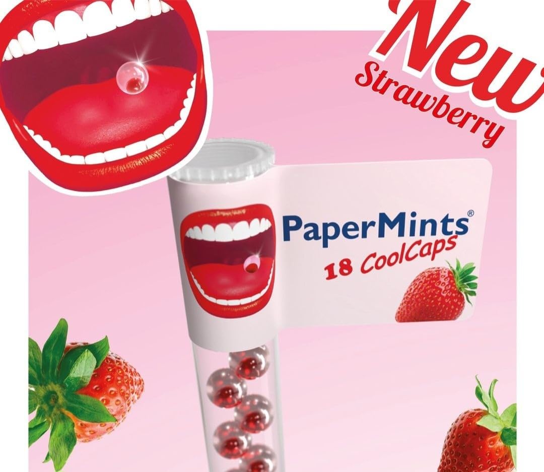 PaperMints CoolCaps - Sugar-Free Instant Fresh Breath Mints, 4 Pack (160 Capsules) for Halitosis & Dry Mouth Relief