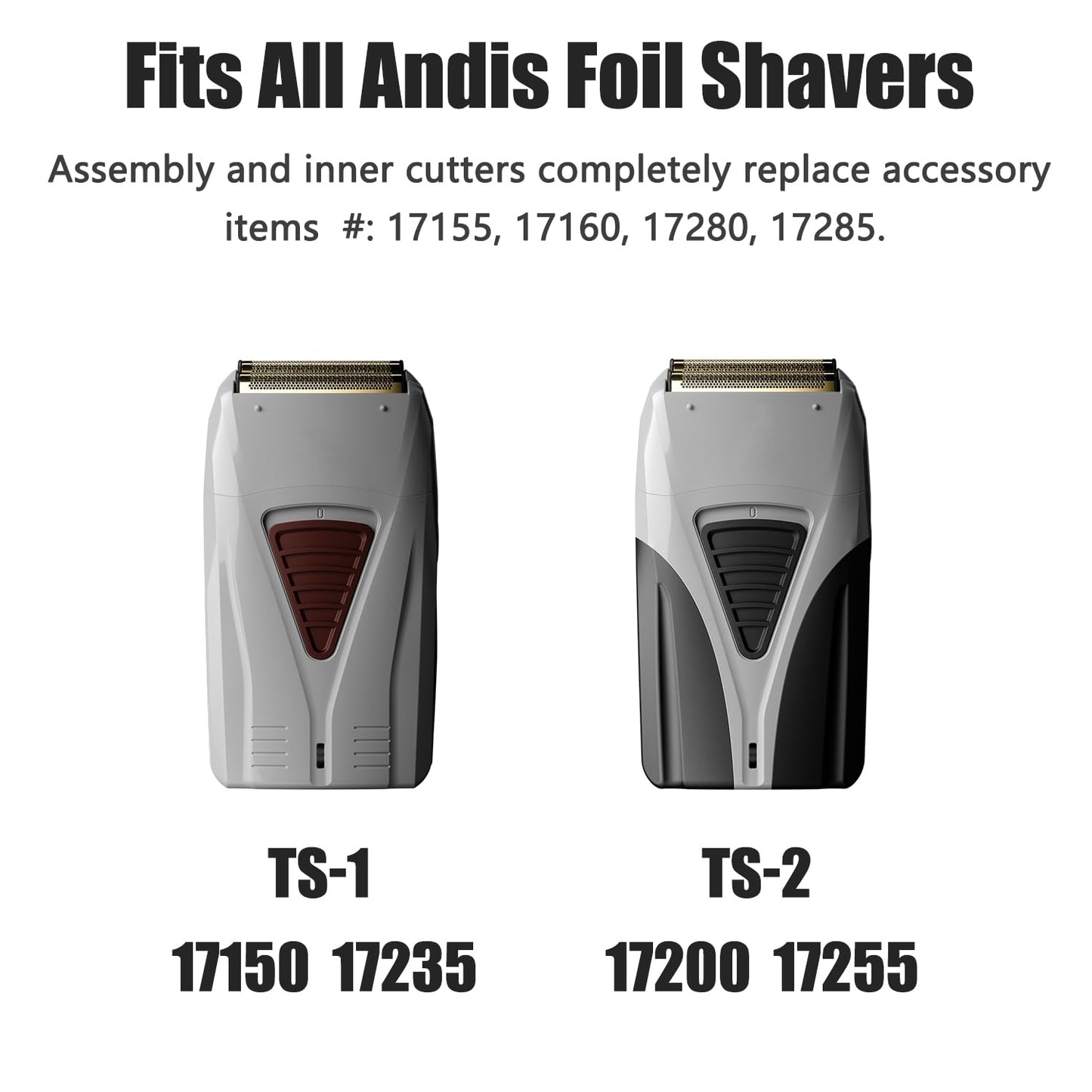 Replacement Foil for Andis Pro Foil Shaver TS-1 TS-2 - Hypoallergenic Gold Foil, 1 Pack