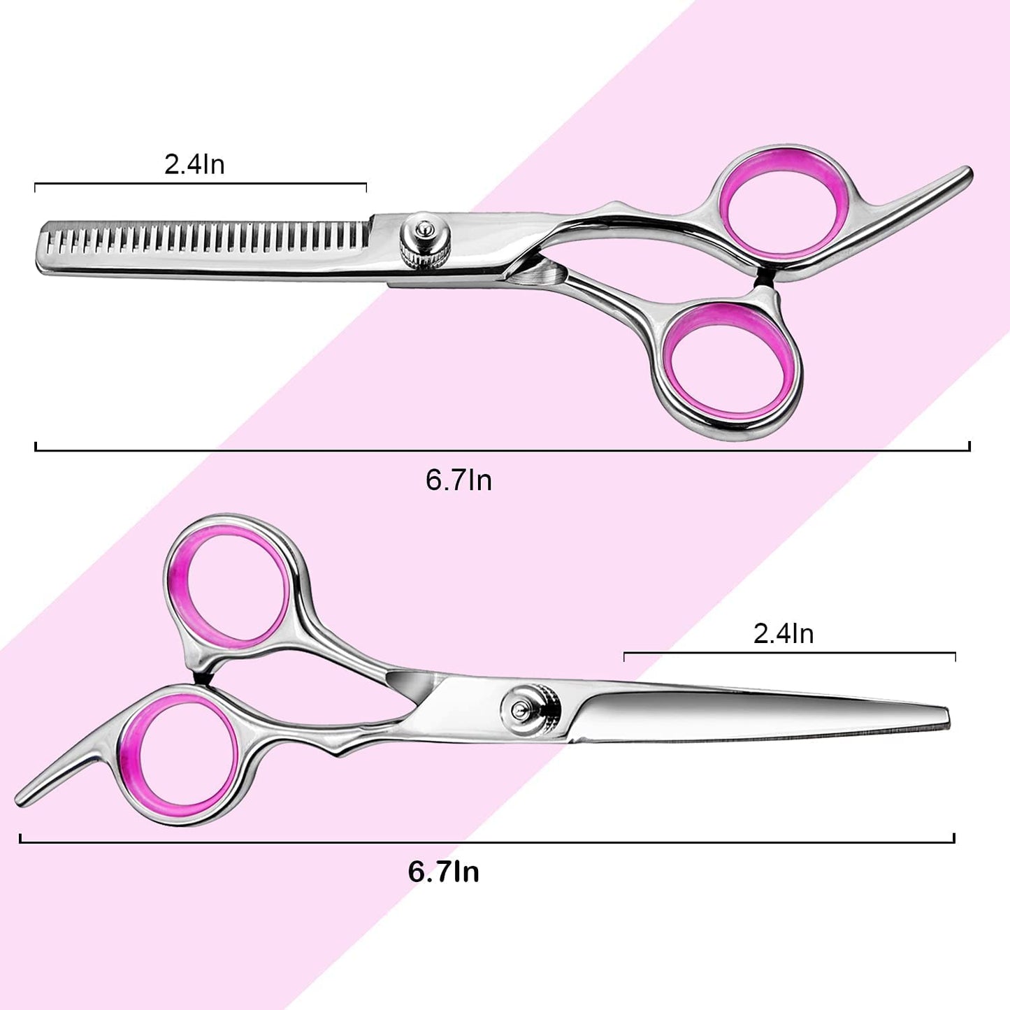 Hair Scissors Blending Shears Set, Fcysy Barber Shears Thinning Shears Kit, Hair Cut Set Professional Salon Haircutting Tools Hairdresser Scissors of Hairdressing Accessories