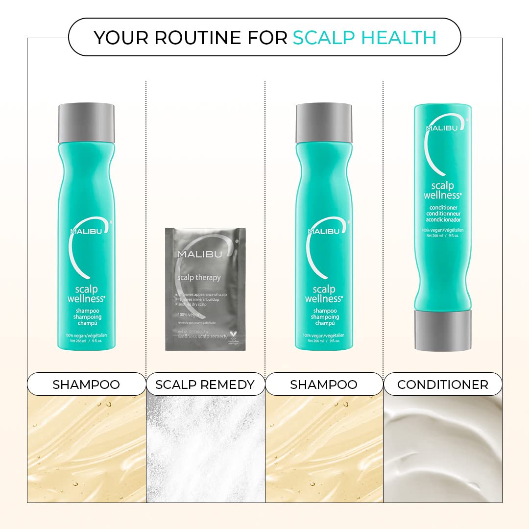 Malibu C Scalp Therapy Wellness Remedy - Scalp Care Remedy Packet to Soothe & Moisturize Dry Scalp - Restores Manageability with Vitamin C and Zinc Gluconate (1 Packet)