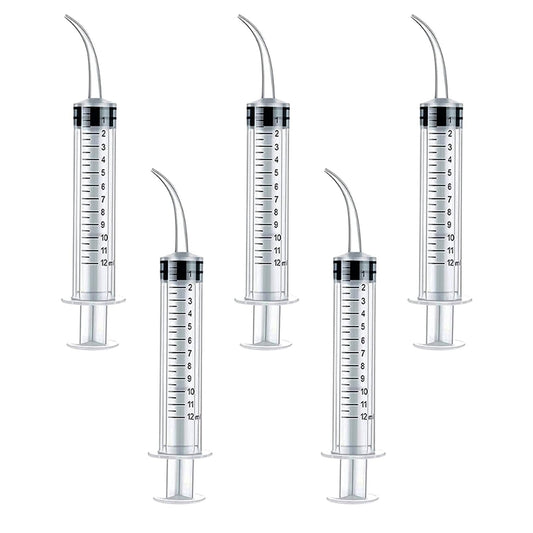 Tonsil Stone Remover Wisdom Teeth Cleaner Dental Irrigation Cleaning with Curved Tip for Oral Dental Care Feed Pets 5 Pcs