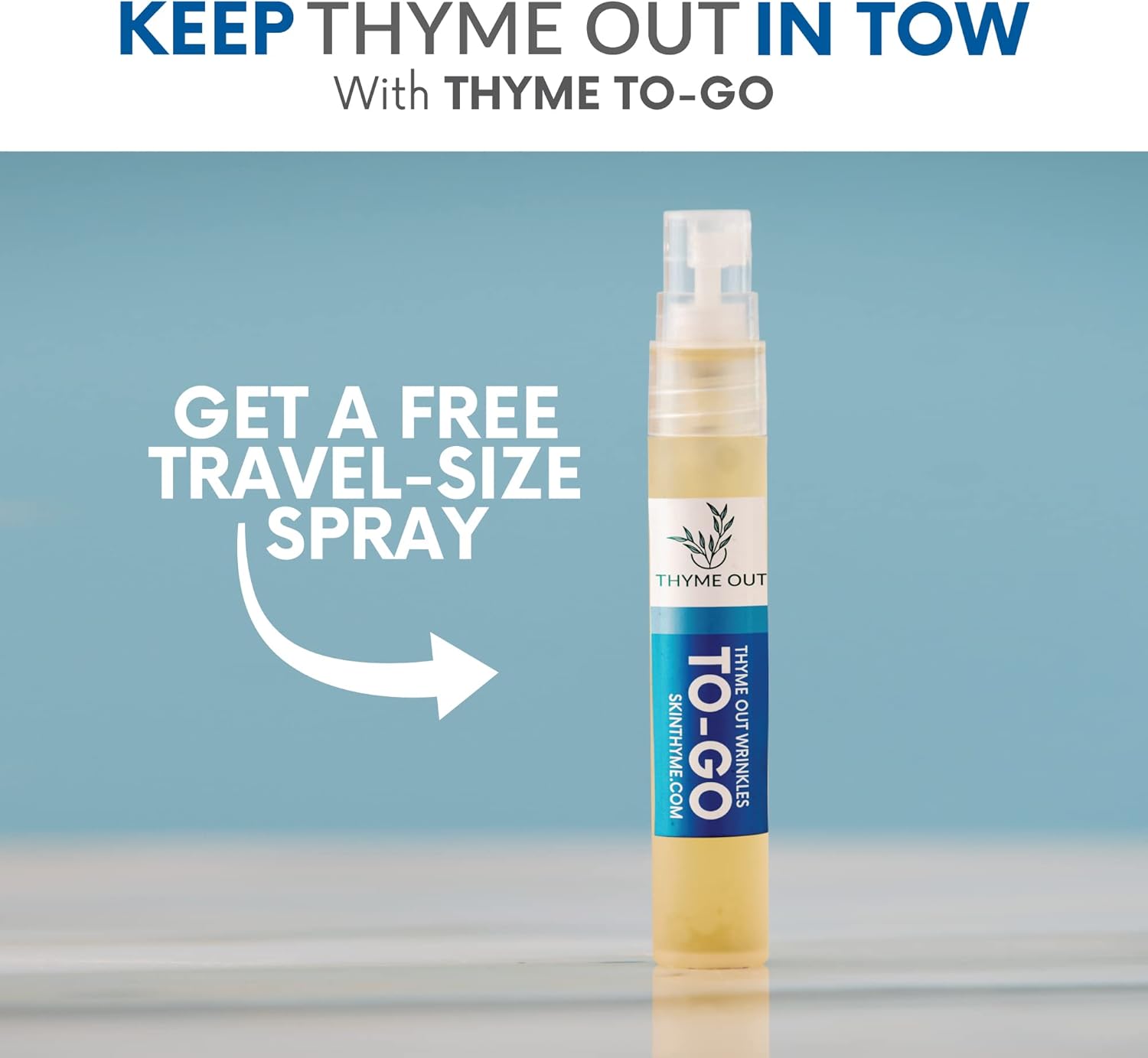 Anti-Wrinkle Face Mist Spray - All Natural with Thyme, Bakuchiol & AHA for Fine Lines & Collagen Boost (4 oz)