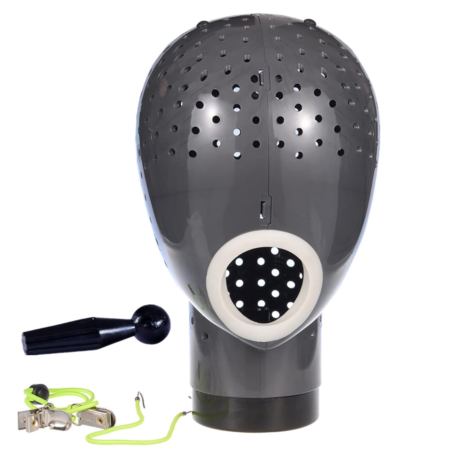 HOMEGOAL Hair Dryer Wig Stand Holder Mannequin Head, Drying Wig From Inside to Outside, Quickly, Easily, For Lace Scalp Cap Net (Dark Grey)