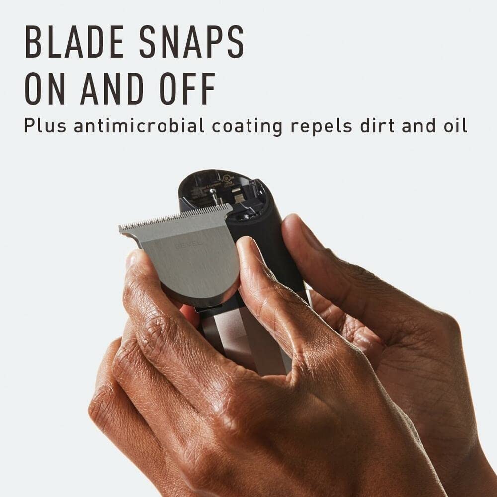 Bevel T Blade Trimmer Head Attachment for Increased Control, Fading, and Outlining - Compatible With Bevel Trimmer Only - For Men, Silver