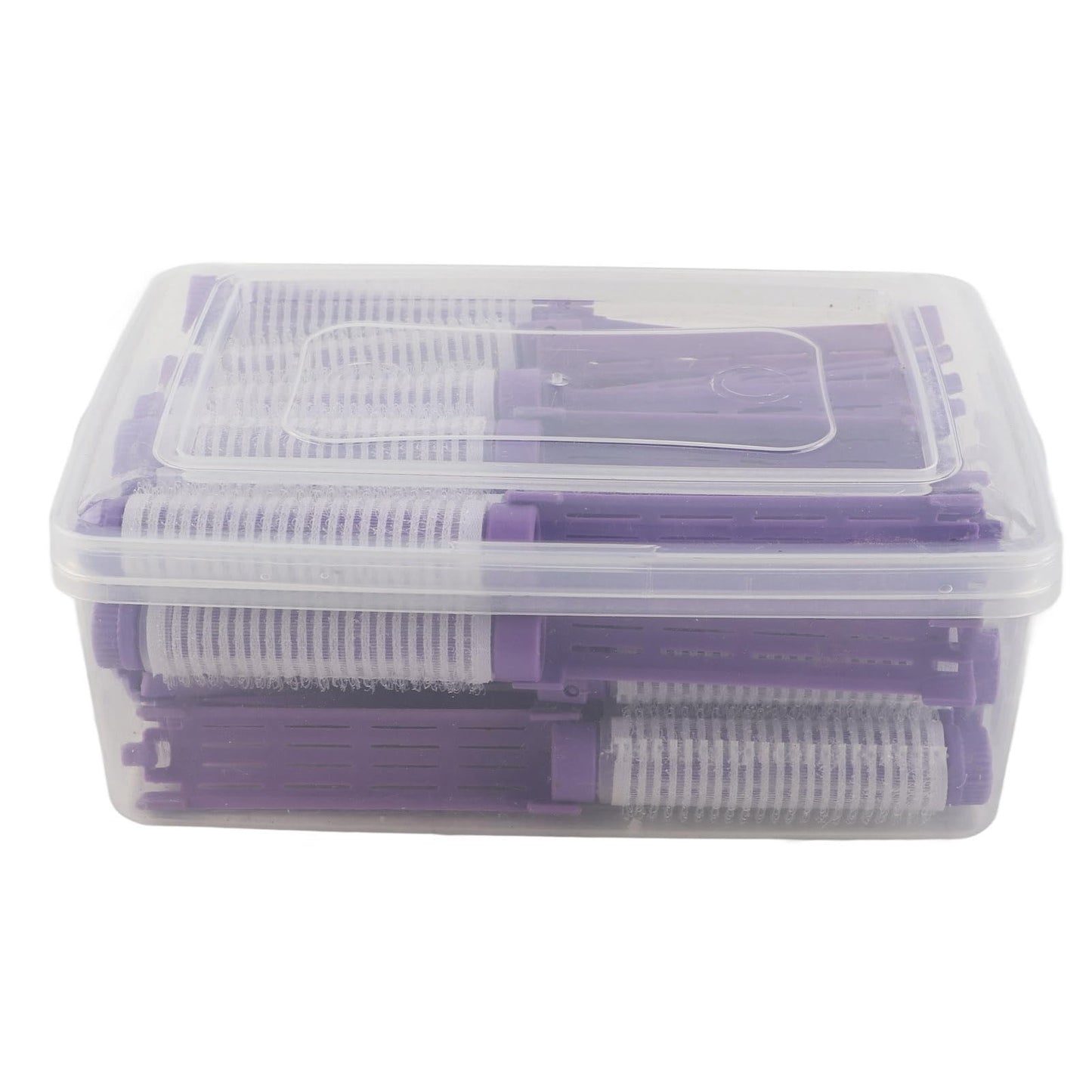 Versatile Perm Rods for Fluffy Curls - 20pcs Pink Hair Rollers with Easy Clamp/Holder Design for SalonQuality Hair Styling (Purple)