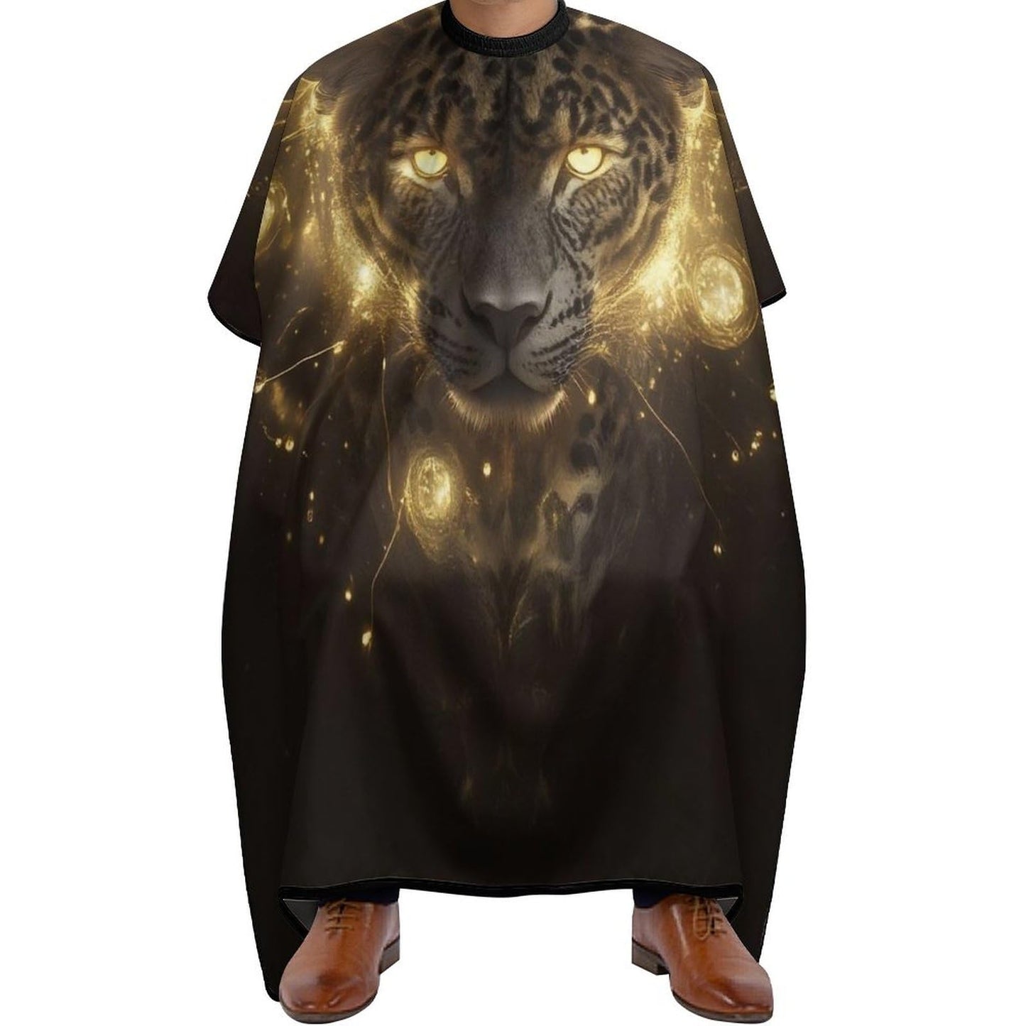 Universe Space Gold Galaxy Tiger Art Salon Cape Hair Dress Apron Cloak - Adjustable Dyeing Salon Apron for Styling Hair Cut Hairdresser, Easy Clean