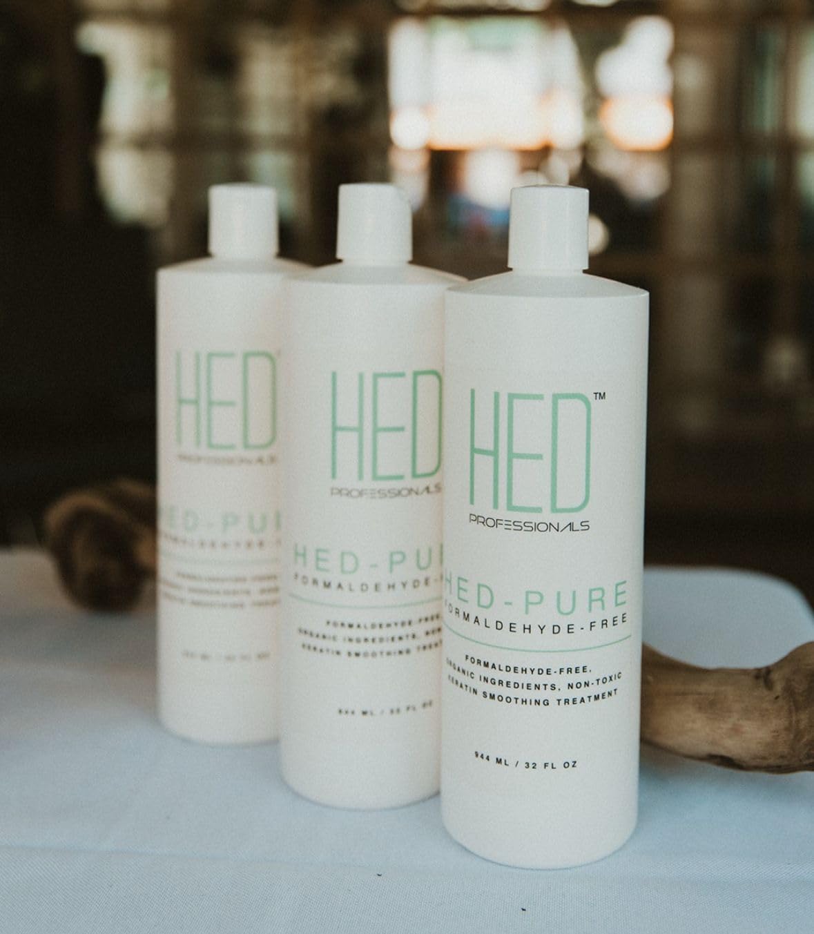 HED Pure Keratin Smoothing Treatment for Hair Care and Frizz Control, Formaldehyde-Free Vegan Formula, At Home or Salon Use Treatment for Soft Manageable Texture, 32 Fl Oz Bottle