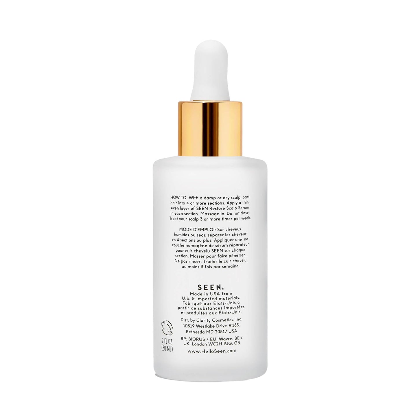 SEEN Restore Scalp Serum, Fragrance-Free - Clinically Proven, Dermatologist-Developed Hydrating Serum, Promotes Healthy Scalp, Safe for Sensitive & Eczema-Prone Skin