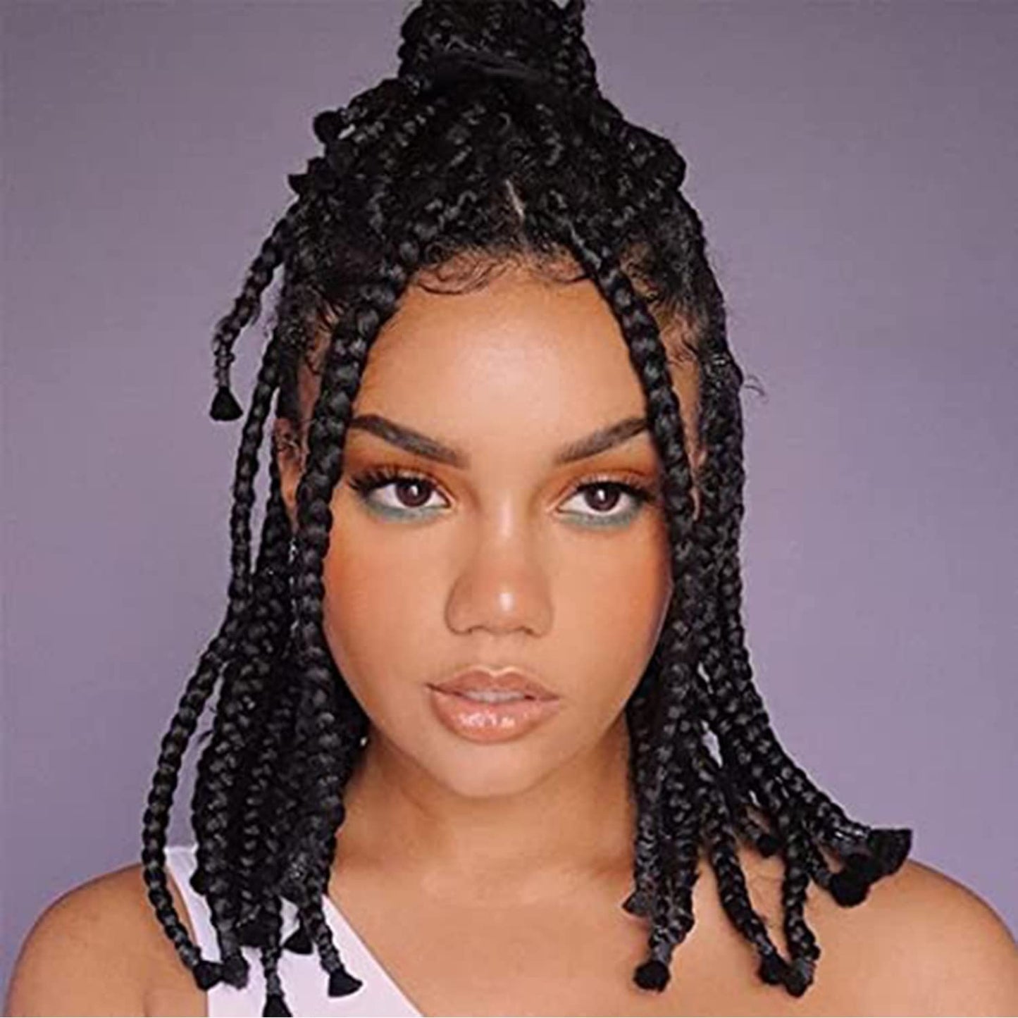 8 Packs 20-Inch Ombre Pre-Stretched Braiding Hair - Soft Yaki Texture Extensions