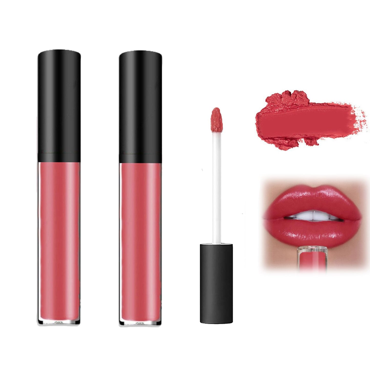 Ehucaow Lips Staining Lip Oil, Beryse Lip Stain Oil, Lips Sweet Staining Lip Oil, Long-Lasting Moisturizing, Matte, light and Not heavy, Multiple Colors (#1 Amore * 2)