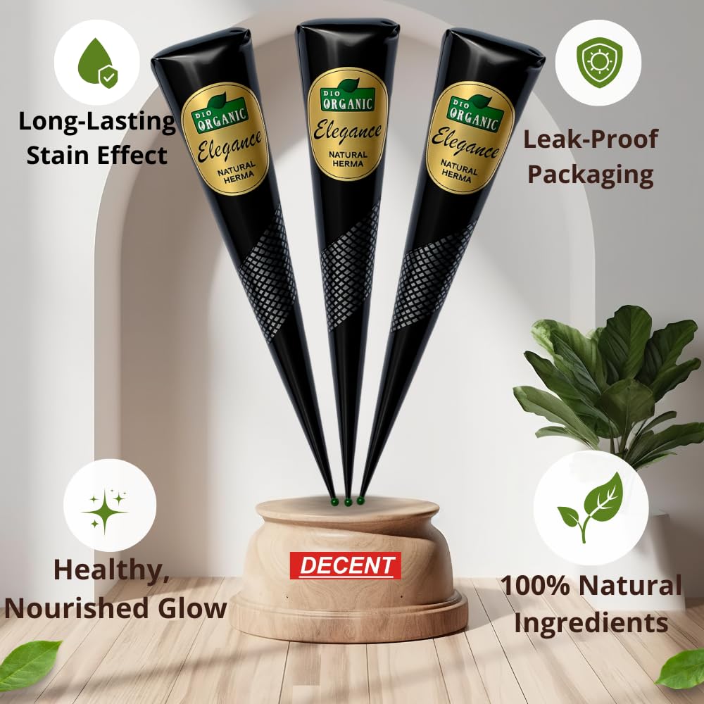 100% Natural Ready to Use Henna Paste Hair Color (Chestnut Brown, Pack of 3)