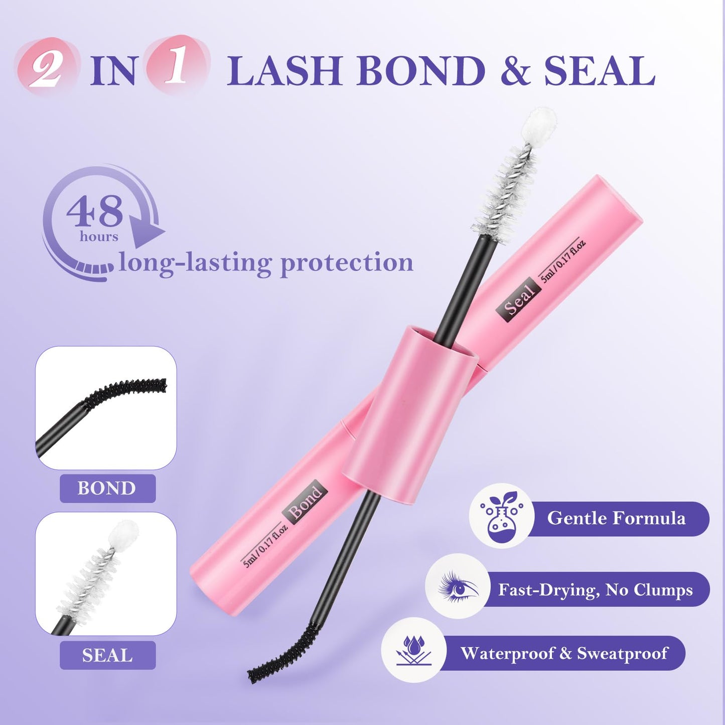 FENG BEAUTY Lash Clusters Kit – 240pcs Wispy Eyelash Clusters with Tweezer, Bond & Seal, 30D/40D, 10–16mm Fluffy Individual Lashes, Natural Look, Waterproof DIY Cluster Lash Extensions for Daily Wear