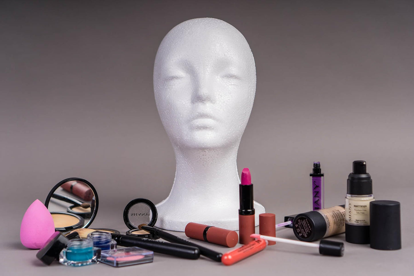 SHANY Styrofoam Model Heads ,Hat Wig Foam Mannequin Female Wig Head Stand ,Mannequin Head for wigs , Wig Holder - Round Base , 11 Inches Female Mannequin Head -1 Piece