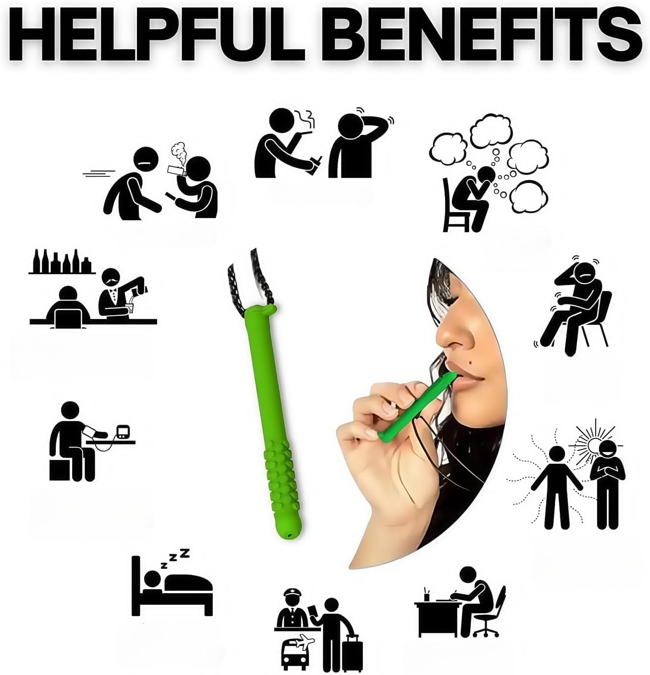 Chewable Breath Sticks containing Essential Oils,chewable Breather Quit Smoking,Stop Smoking Aids Work, Can Taken Anywhere Focus Clear Respiratory