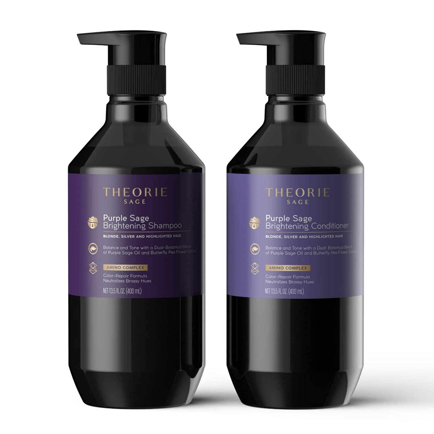Purple Sage Brightening Shampoo for Blonde & Silver Hair - Tone, Balance & Eliminate Brassiness (13.53 Fl Oz)