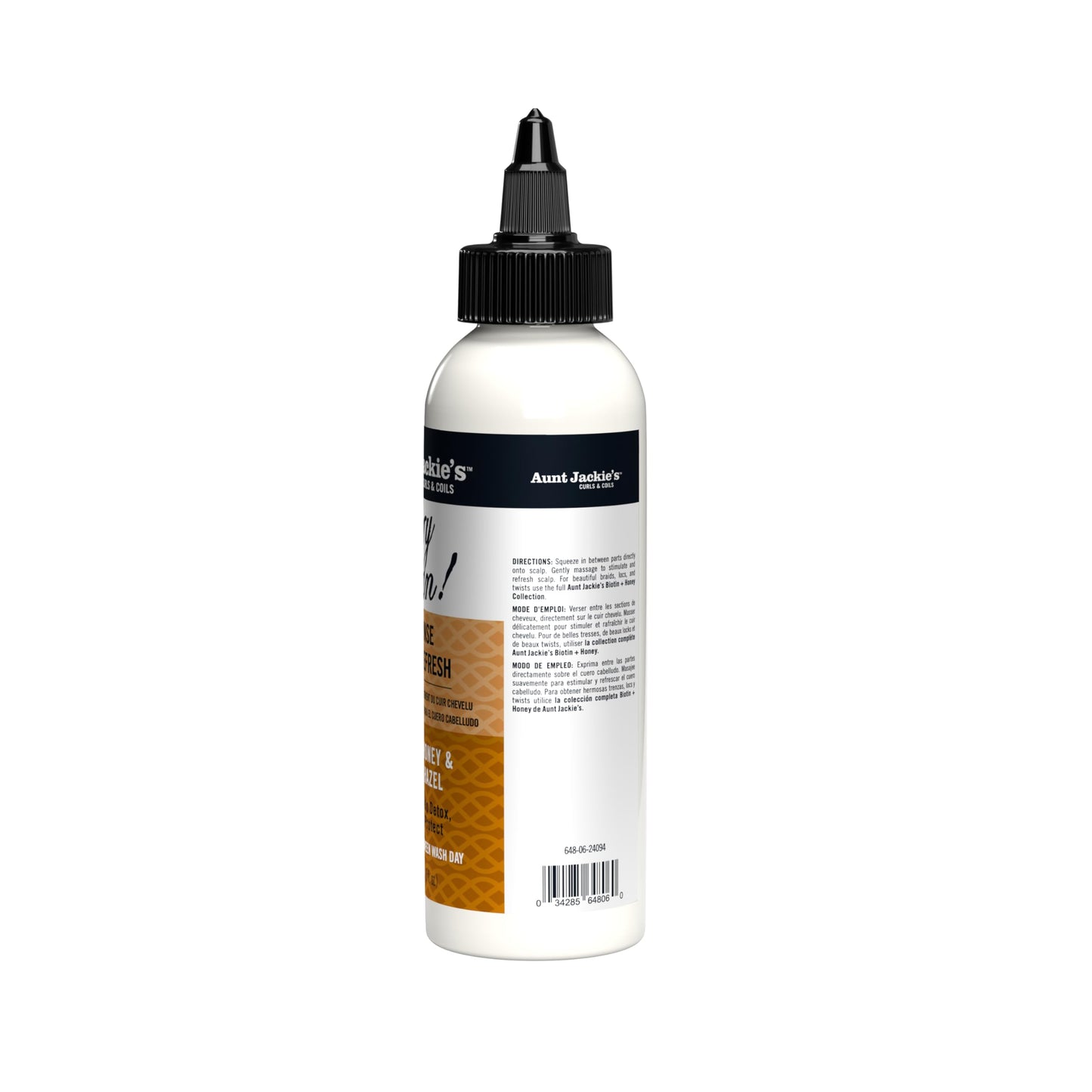 Aunt Jackie's Braid + Twist Collection Dry Clean! No Rinse Scalp Refresh – Detox and Moisturize Scalp with Witch Hazel, Scalposine, Biotin, and Honey – 6 fl oz
