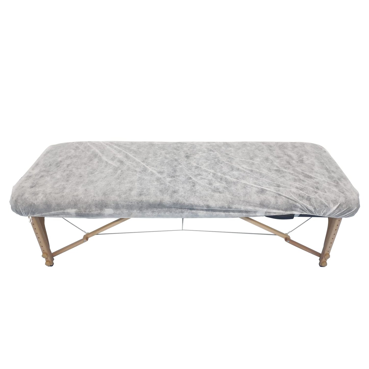 Disposable Fitted Massage Table Sheets & Headrest Covers - Pack of 24, White