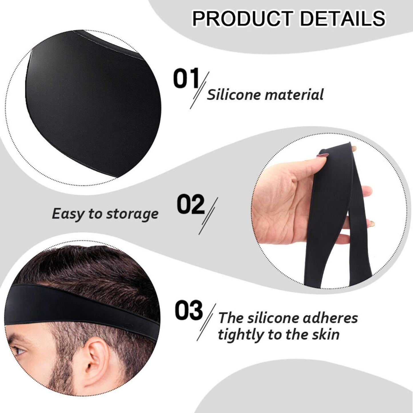Bebeeco Neckline Shaving Template, Hair Cutting Guide Curved Neck Hair Shaving Template Soft Silicone Neckline Trimming Template for DIY Home Haircuts (Red)