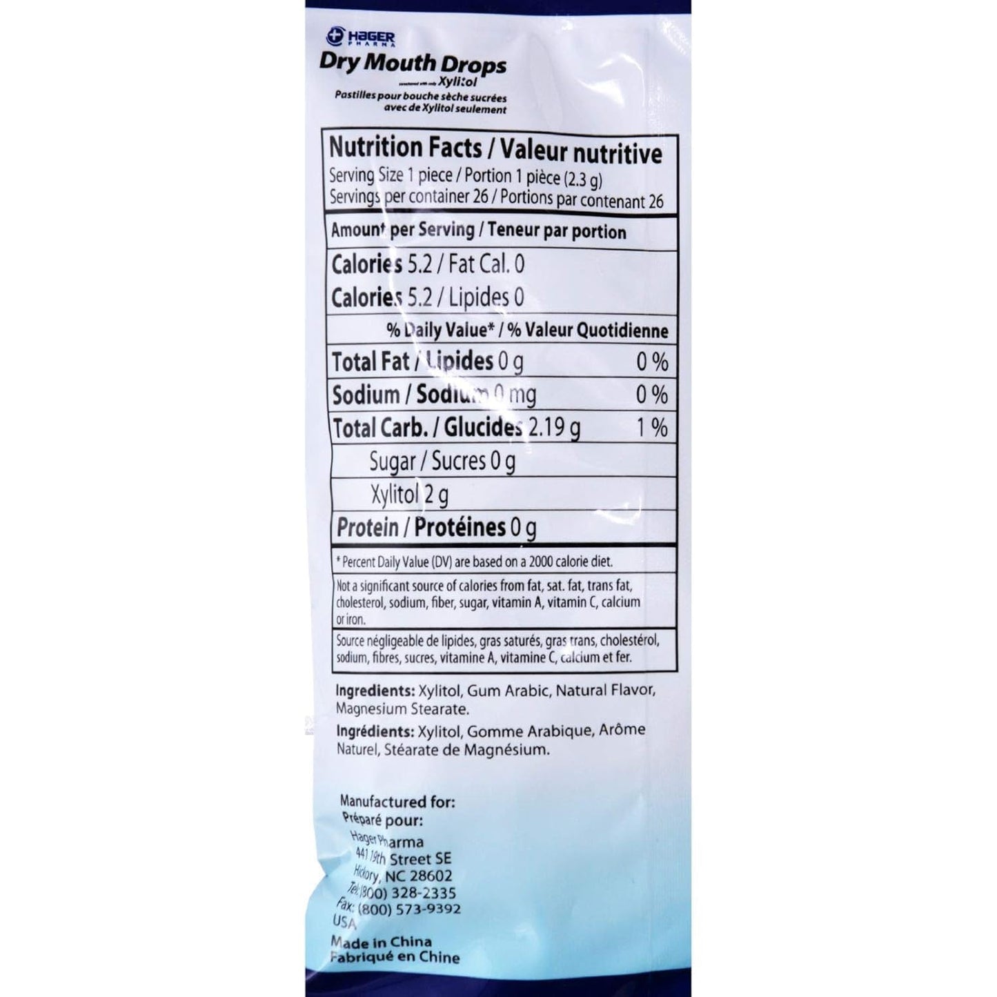 Hager Pharma Dry Mouth Drops - Mint - Gluten Free - 2 oz (Pack of 2)