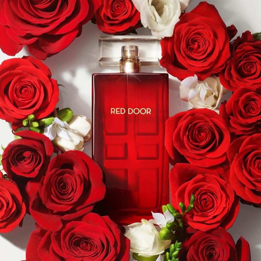 JUMBO BEAUTY Premium Designer Brands Perfumes For Women Red Door Perfume Eau de Toilette Spray for Women 3.3 oz Bundle with Refillable Perfume Atomizer Bottle and Lipstick Balm