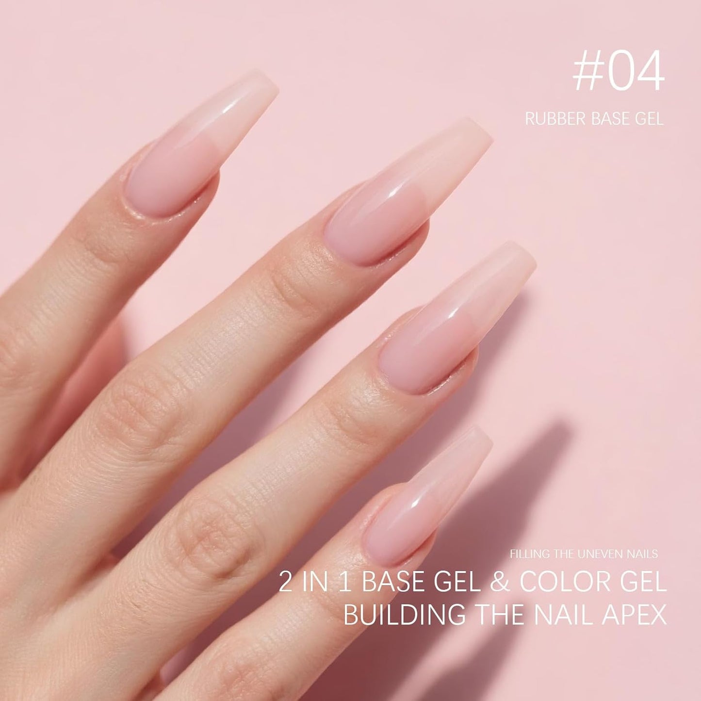Jelly Nude Pink Gel Nail Polish Set - 6 Pcs Soak Off LED Gel Manicure Kit