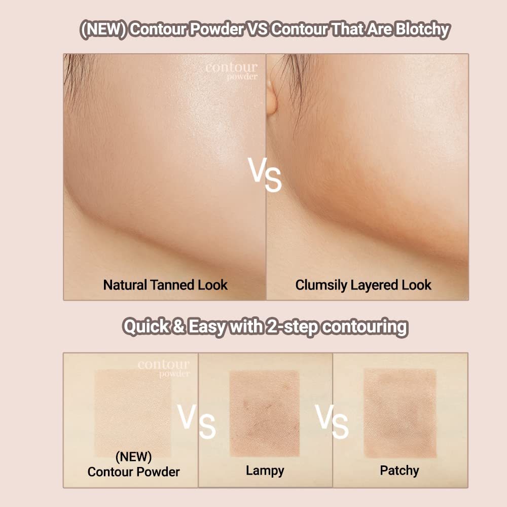 ETUDE Contour Powder Palette - Bronzer & Highlighter for Effortless Face Definition | Smooth Velvety Texture, Natural Finish | Ideal Korean Makeup Gift